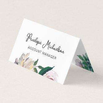 Botanical Floral with Pretty Script and QR Code