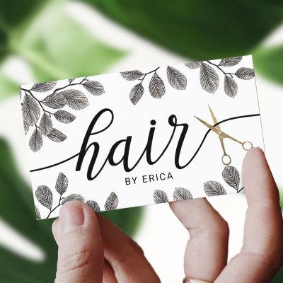 Botanical Gold Scissor Hair Salon Appointment