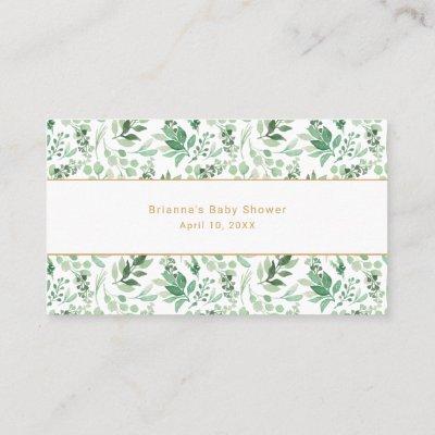 Botanical Greenery and Gold diaper raffle ticket