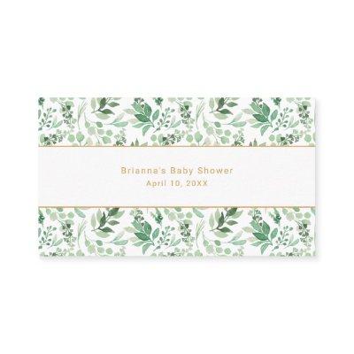 Botanical Greenery and Gold diaper raffle ticket