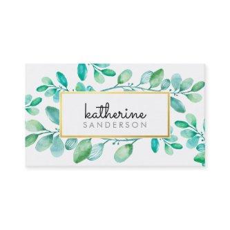 BOTANICAL NATURE modern watercolor painted leaves