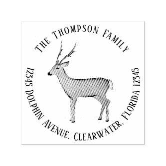 Botanical Nature Woodland Deer Return Address Self-inking Stamp