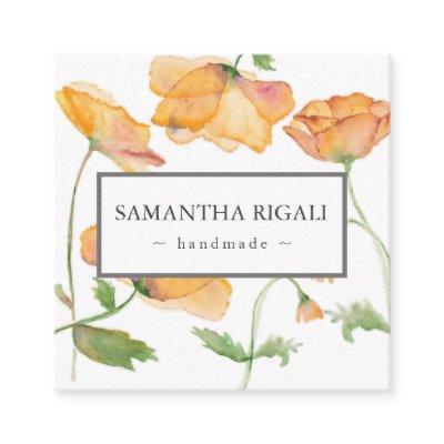 Botanical QR Code  - Orange Flower