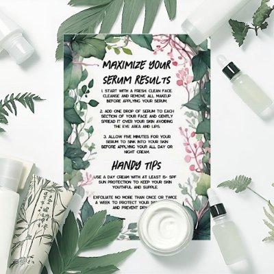 Botanical Serum Instruction Template
