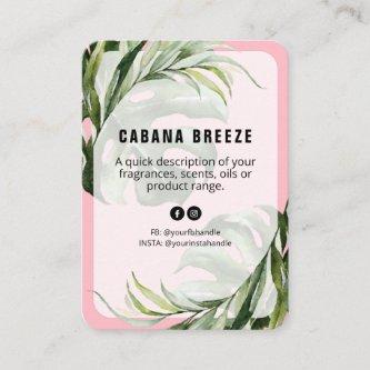 Botanical Tropical Pink Product Price List Card