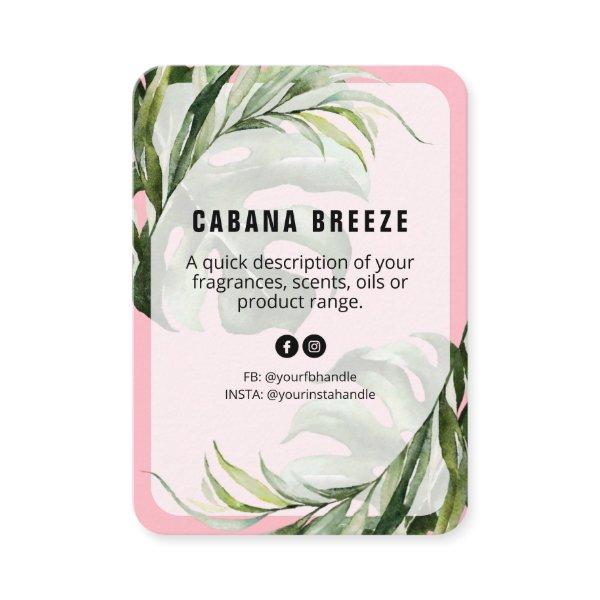 Botanical Tropical Pink Product Price List Card