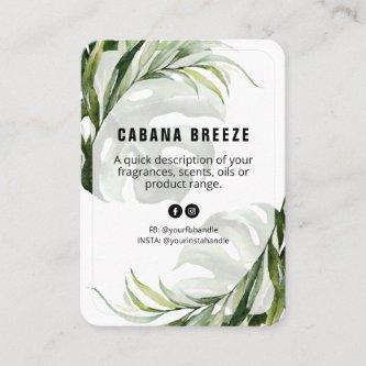 Botanical Tropical Product Price List Card