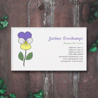 Botanical Wild Pansy Pastel Flower
