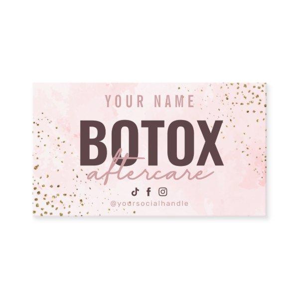 Botox Aftercare Card
