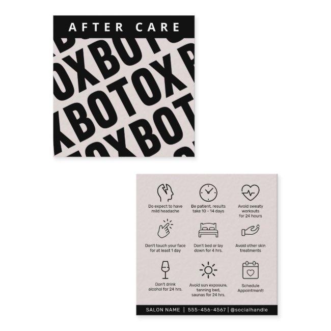 Botox Lip Filler instructions Editable Aftercare Square