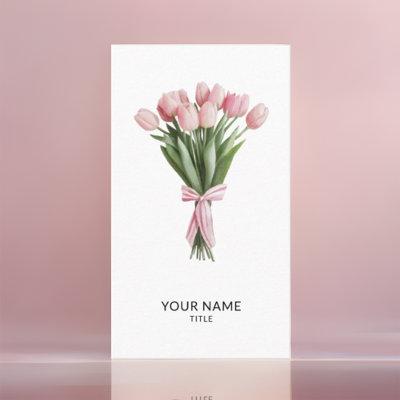 Bouquet of Pink Tulips Qr Code