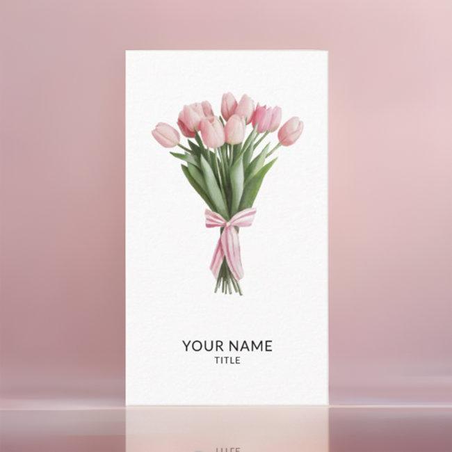 Bouquet of Pink Tulips Qr Code