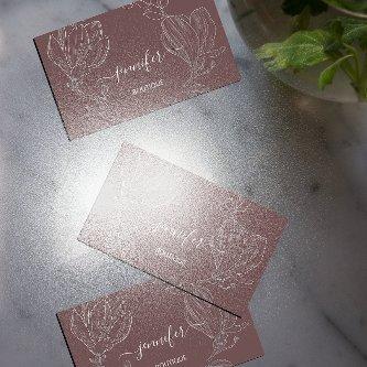 Boutique Shop Rose BlushFlowers QR Code  Logo