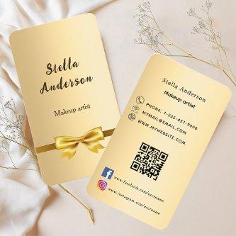 Bow gold Qr code social media