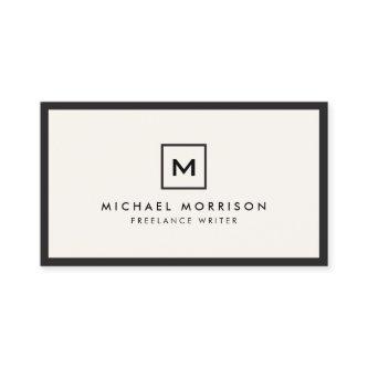 BOX LOGO with YOUR INITIAL/MONOGRAM Black/Ivory