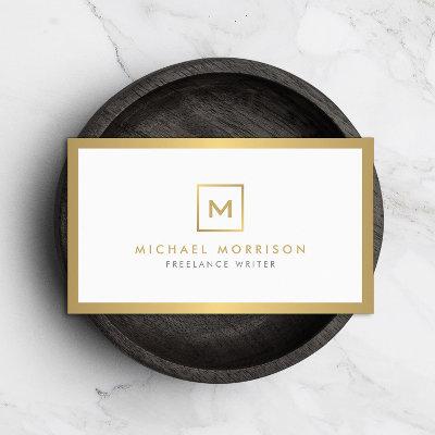 BOX LOGO with YOUR INITIAL/MONOGRAM in Faux Gold