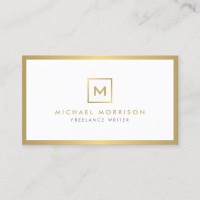 BOX LOGO with YOUR INITIAL/MONOGRAM in Faux Gold