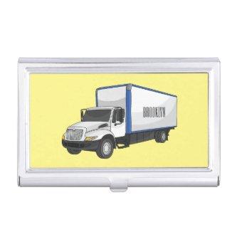 Box truck cartoon illustration  case