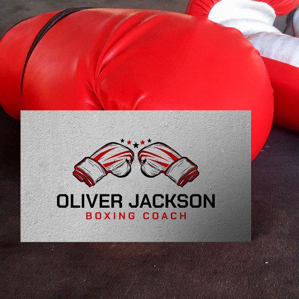 Boxing coach black and Red Gloves
