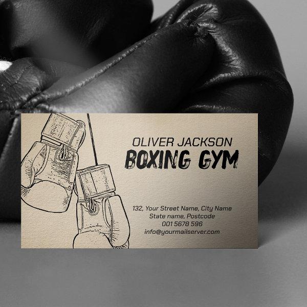 Boxing coach gloves drawing