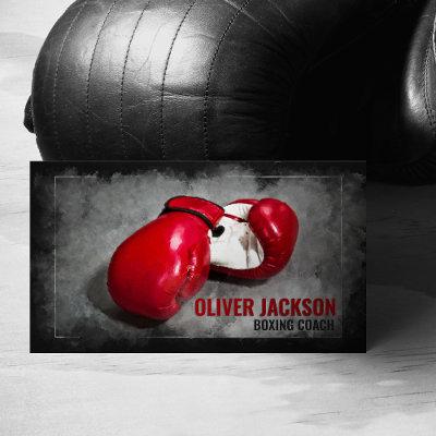 Boxing coach Red Gloves Drawing