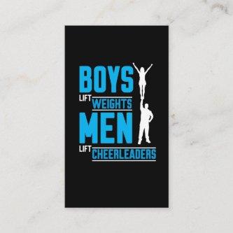 Boys Lift Weights Men Lift Cheerleader