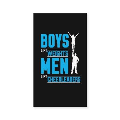 Boys Lift Weights Men Lift Cheerleader