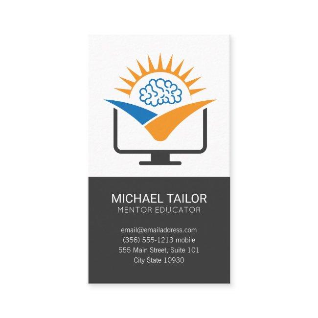 Brain Computer Logo | Online Education