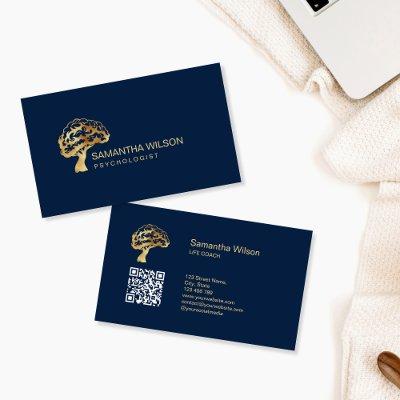 Brain Psychologist Therapist Psychiatrist QR Code