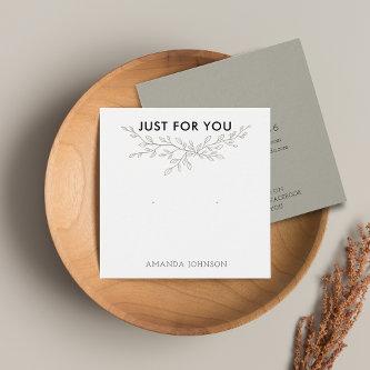 Branch Earthy Green Stud Earring Display Card