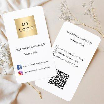 Brand color logo Qr code social media