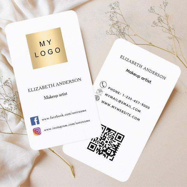 Brand color logo Qr code social media