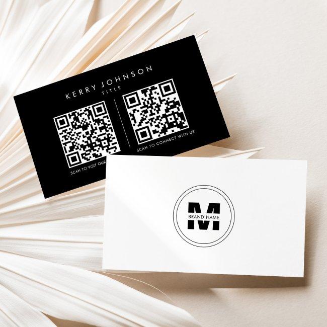 Brand Name Formal Minimalist Simple Qr Code