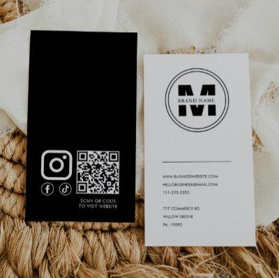 Brand Name Monogram Minimalist  Qr Code