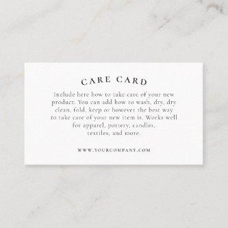 Branded Care Card for Small Business