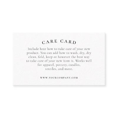 Branded Care Card for Small Business