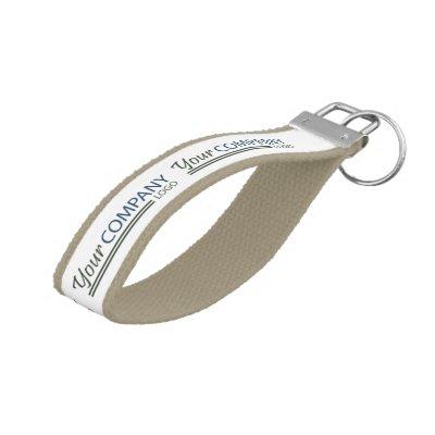 Branded Company Logo Building Entry Keys Wrist Keychain