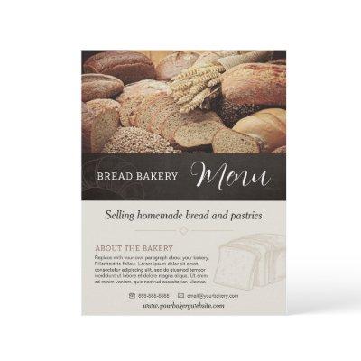 Bread Bakery Menu Brochure Flyer Template