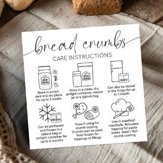 Breadcrumbs Care Guide Minimal Logo Bread Bakery Square