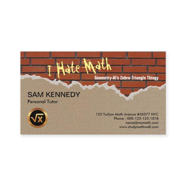 Brick Wall Creative Math Graffiti Math Tutor
