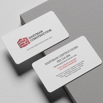Bricks Wall Construction Carpenter Contractor logo