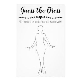 Bridal Shower Game Guess the Dress card Flyer