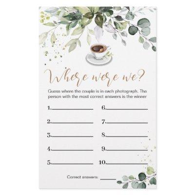 Bridal Shower Game Where Were We Card Flyer