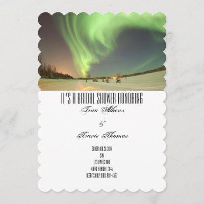 Bridal Shower Party Northern Lights Guests Invitation