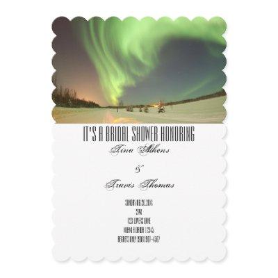 Bridal Shower Party Northern Lights Guests Invitation