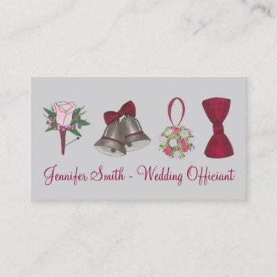Bridal Wedding Bell Floral Bow Pastor Officiant