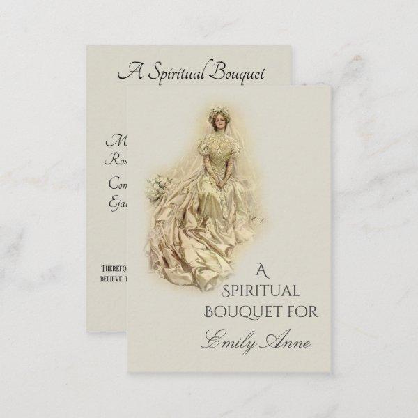 Bride Spiritual Bouquet Prayer Holy Card