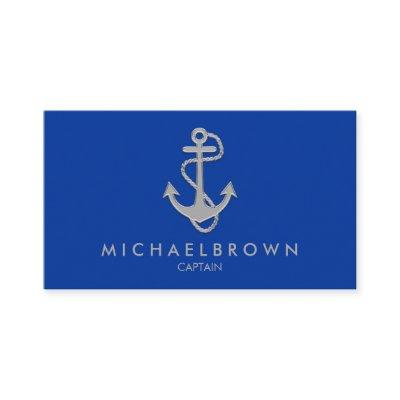 Bright Blue Marine Nautical Anchor