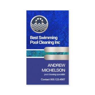 Bright Blue Water Levels Silver Pump Pool Cleaner