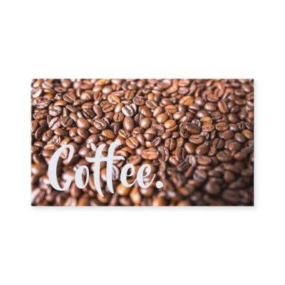 Bright Coffee Beans Simple Double Punch Loyalty Card